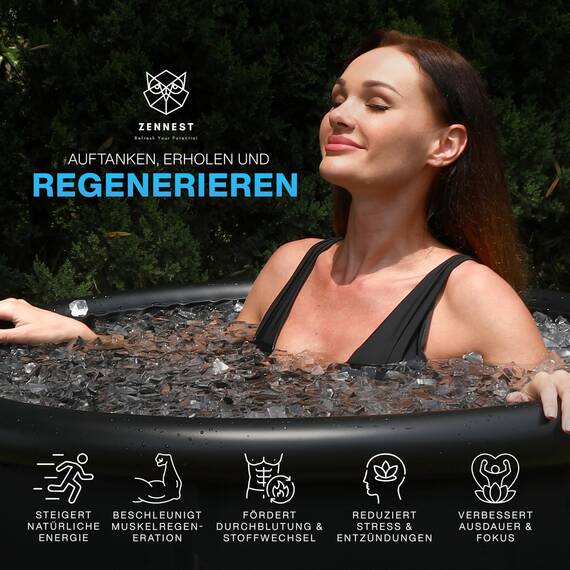 Zennest Eistonne Für Zuhause 90cm – XL Cold Plunge Eisbad Eisbaden Tonne Outdoor Mit 6-Schicht-Isolierung, Deutsche Ingenieurskunst Aufblasbare Eiswanne & Tragbare Badewanne Für Erwachsene - Ebook