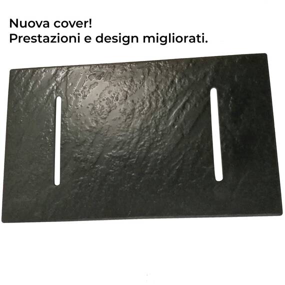 Duschwanne 90x140x2.6 Anthrazit Schwarz in Schieferoptik 2,6 cm Höhe aus thermogeformtem Acrylharz