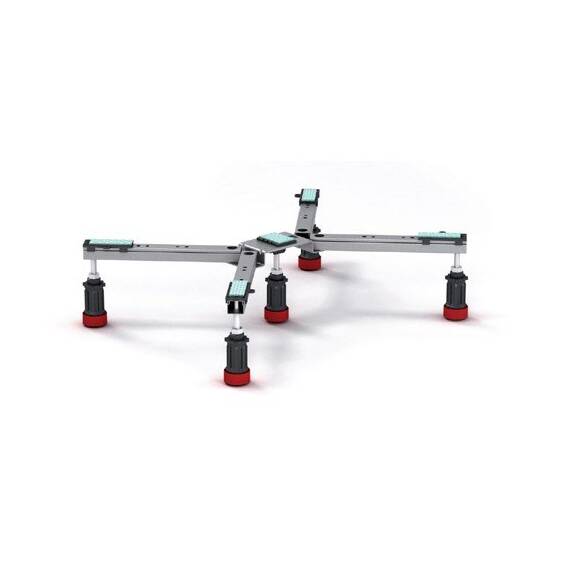 MEPA 1286134 Brausewannenfuß (Wannenfuß, Duschwannenfuß) BW-5 Maxi mit ADS, Kunststoff, Weiß, 150130, 70 x 70 cm - 100 x 100 cm