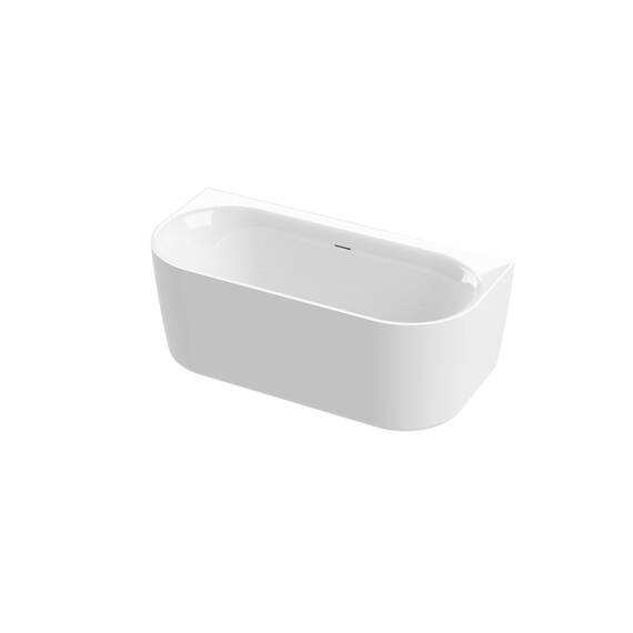 Calmwaters Vorwand-Badewanne 160x75 cm Komplettset Seamless Comfort, fugenloses Design, vormontiert mit Schürze & Ablaufgarnitur, Acryl, Made in EU, 02SL6221