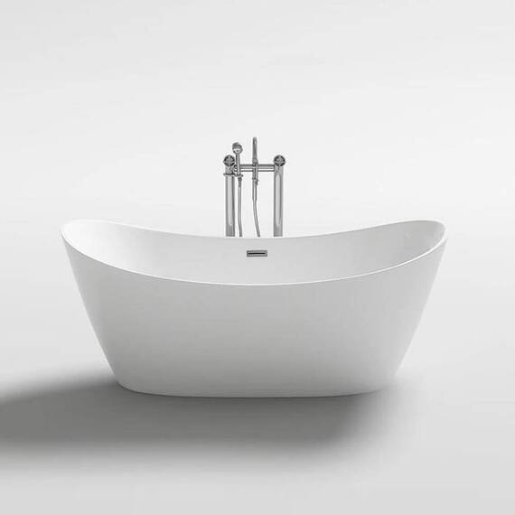 Home Deluxe - freistehende Badewanne - OVALO - Maße: 170 x 80 x 72 cm - inkl. komplettem Zubehör I 2 Personen, Bad, Acrylwanne