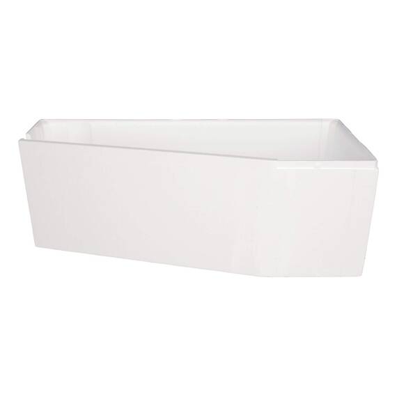 Calmwaters® Raumspar-Badewannen-Set 160x70 cm, Made in EU, mit Wannenträger & Ablaufgarnitur, Acrylwanne Essential Small, platzsparende Wanne, Set Badewanne komplett, 160 x 70 cm, Weiß