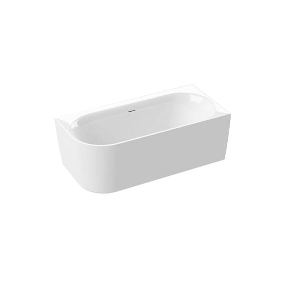 Calmwaters® Vorwand-Badewanne 160x75 cm Komplettset Seamless Comfort, fugenloses Design, vormontiert mit Schürze & Ablaufgarnitur, linke Ausführung, Made in EU, Acryl, 02SL6225