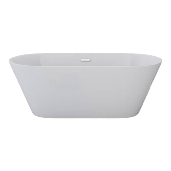 Jet-Line Design Moderne Badewanne Freistehend Lausanne II Weiß Ergonomisches und Pflegeleichtes Acryl Luxuriöses Badeerlebnis für Ihr Badezimmer 170 x 80 x 58 cm