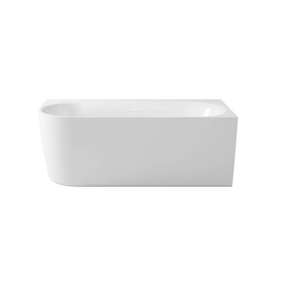 Calmwaters® Vorwand-Badewanne 160x75 cm Komplettset Seamless Comfort, fugenloses Design, vormontiert mit Schürze & Ablaufgarnitur, linke Ausführung, Made in EU, Acryl, 02SL6225
