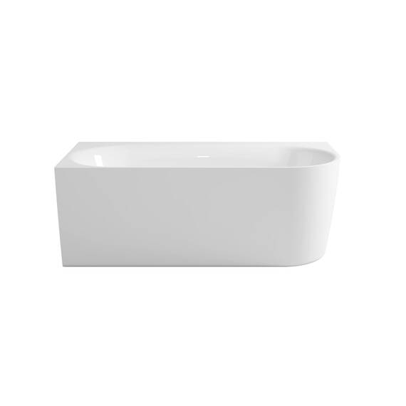 Calmwaters Vorwand-Badewanne 160x75 cm Komplettset Seamless Comfort, fugenloses Design vormontiert mit Schürze & Ablaufgarnitur, rechte Ausführung, Made in EU, Acryl, 02SL6223