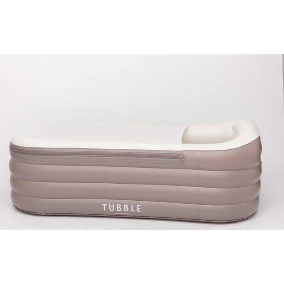 Tubble® Royale Badewanne Aufblasbar Ambiant Taupe 255 Liter - Faltbare Badewanne für Erwachsene bis 188 cm, Aufbau in 1min, Für Indoor und Outdoor, Home Spa & Eisbad