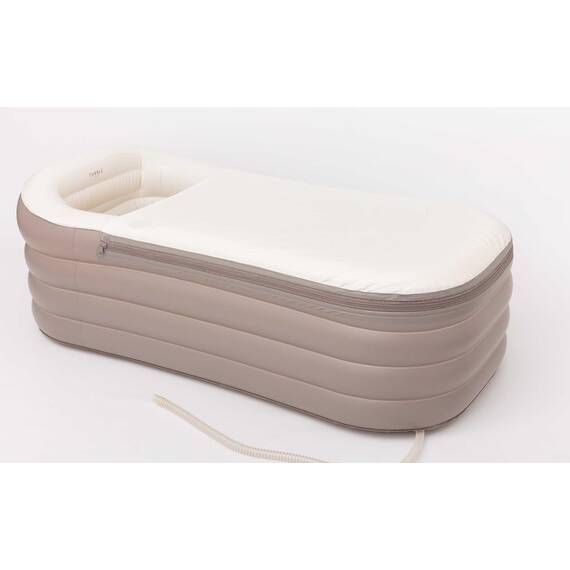 Tubble® Royale Badewanne Aufblasbar Ambiant Taupe 255 Liter - Faltbare Badewanne für Erwachsene bis 188 cm, Aufbau in 1min, Für Indoor und Outdoor, Home Spa & Eisbad