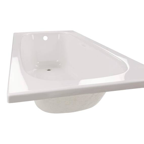 Calmwaters® Premium Badewanne Komplettset 170x75 cm, Made in EU, 3in1 Acryl-Badewanne mit Wannenträger & Ablaufgarnitur, Körperformbadewanne, Rechteckbadewanne, 200 l, Weiß