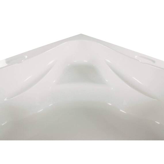 Calmwaters® Eckbadewanne Komplettset 140x140 cm mit Schürze, Wannenfüßen & Ablaufgarnitur, Acrylwanne Original, Duowanne für 2, Set Badewanne komplett, Duo-Badewanne 140 x 140 cm, Weiß, 99000090