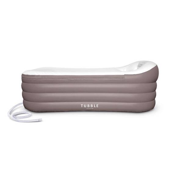 Tubble® Compact Badewanne Aufblasbar Ambient Taupe 200 Liter - Kleine Faltbare Badewanne für Erwachsene bis 170 cm, Aufbau in 1min, Für Indoor und Outdoor, Home Spa & Eisbad