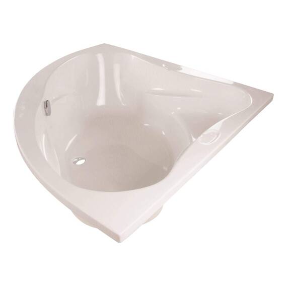 Calmwaters® Eckbadewanne Komplettset 140x140 cm mit Schürze, Wannenfüßen & Ablaufgarnitur, Acrylwanne Original, Duowanne für 2, Set Badewanne komplett, Duo-Badewanne 140 x 140 cm, Weiß, 99000090