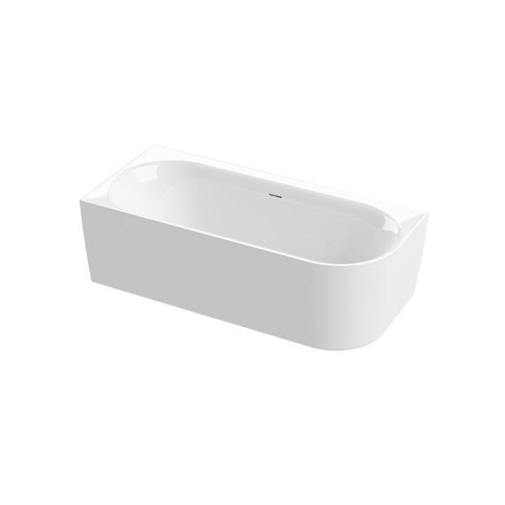 Calmwaters® Vorwand-Badewanne 180x80 cm Komplettset Seamless Comfort, fugenloses Design, vormontiert mit Schürze & Ablaufgarnitur, rechte Ausführung, Made in EU, Acryl, 02SL6222