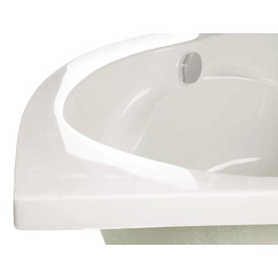 Calmwaters® Eckbadewanne Komplettset 140x140 cm mit Wannenträger & Ablaufgarnitur, Acrylwanne Original, Duowanne für 2, Sitzbadewanne, Set Badewanne komplett, Eckwanne 140 x 140, Weiß, 99000089