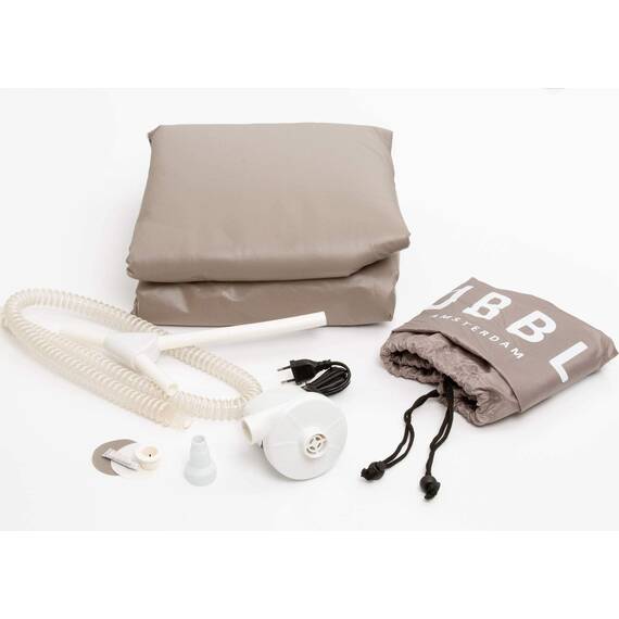 Tubble® Compact Badewanne Aufblasbar Ambient Taupe 200 Liter - Kleine Faltbare Badewanne für Erwachsene bis 170 cm, Aufbau in 1min, Für Indoor und Outdoor, Home Spa & Eisbad