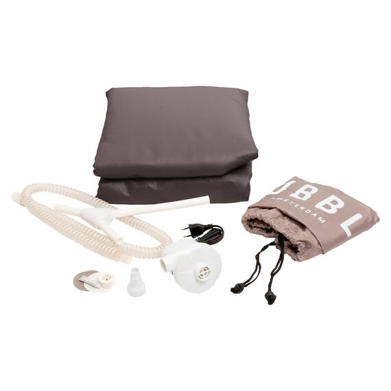 Tubble® Royale Badewanne Aufblasbar Ambiant Taupe 255 Liter - Faltbare Badewanne für Erwachsene bis 188 cm, Aufbau in 1min, Für Indoor und Outdoor, Home Spa & Eisbad
