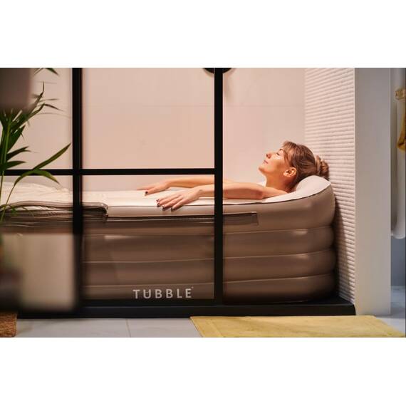 Tubble® Royale Badewanne Aufblasbar Ambiant Taupe 255 Liter - Faltbare Badewanne für Erwachsene bis 188 cm, Aufbau in 1min, Für Indoor und Outdoor, Home Spa & Eisbad
