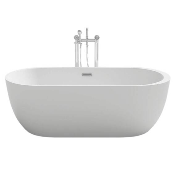 Home Deluxe - freistehende Badewanne - CODO, Weiß - Maße: ca. 170 x 80 x 58 cm - Füllmenge: 204 Liter, inkl. Überlaufschutz, Siphon und Verschluss I Spa, für 2 Personen