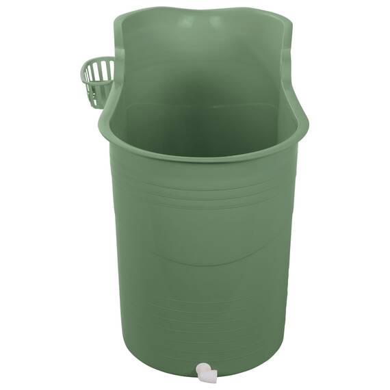 HelloBath® Mobile Badewanne XL 122x56x64 cm für Erwachsene | Tragbare Sitzbadewanne mit verlängerbarem Ablaufschlauch (3 m) & Wasserhahn | Badewanne für Dusche & Outdoor | Grün