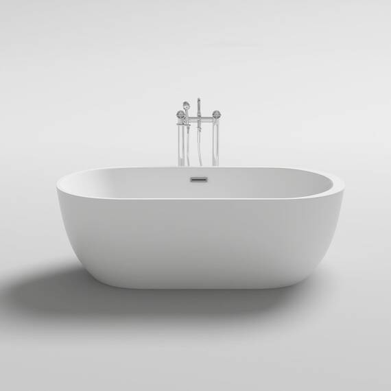 Home Deluxe - freistehende Badewanne - CODO, Weiß - Maße: ca. 170 x 80 x 58 cm - Füllmenge: 204 Liter, inkl. Überlaufschutz, Siphon und Verschluss I Spa, für 2 Personen