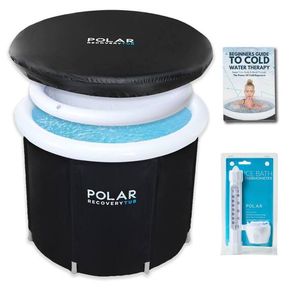 Polar Regenerationsbadewanne mit Thermometer / Eisbad 370L Tragbares Eisbad für Kaltwassertherapie Training / Eiswanne für Athleten - Erwachsene Spa für Eisbäder u