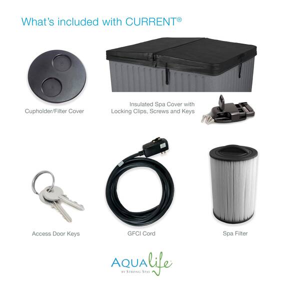 Aqualife by Strong Spas Spa für 3 bis 4 Personen mit Edelstahlheizung und Düsen
