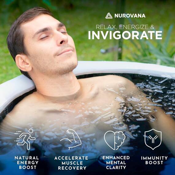 Cold Plunge Tub with Water Chiller Port - XL 149.9 cm Portable Ice Bath Tub for Athletes - Inflatable Ice Plunge Tub for Cold Therapy - Ice Plunge Tub Chiller for Ice Baths at Home Ice Pod