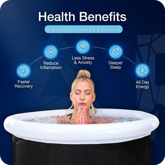 Polar Regenerationsbadewanne mit Thermometer / Eisbad 370L Tragbares Eisbad für Kaltwassertherapie Training / Eiswanne für Athleten - Erwachsene Spa für Eisbäder u