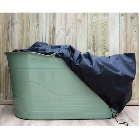 HelloBath® Mobile Badewanne XL 122x56x64 cm für Erwachsene | Tragbare Sitzbadewanne mit verlängerbarem Ablaufschlauch (3 m) & Wasserhahn | Badewanne für Dusche & Outdoor | Grün