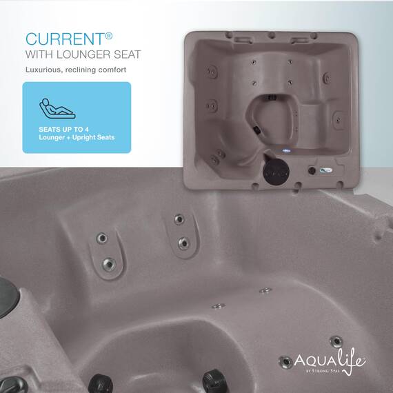 Aqualife by Strong Spas Spa für 3 bis 4 Personen mit Edelstahlheizung und Düsen