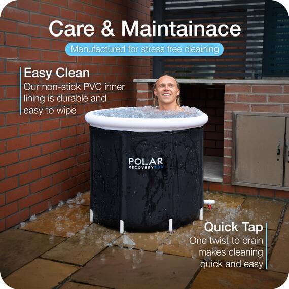 Polar Regenerationsbadewanne mit Thermometer / Eisbad 370L Tragbares Eisbad für Kaltwassertherapie Training / Eiswanne für Athleten - Erwachsene Spa für Eisbäder u