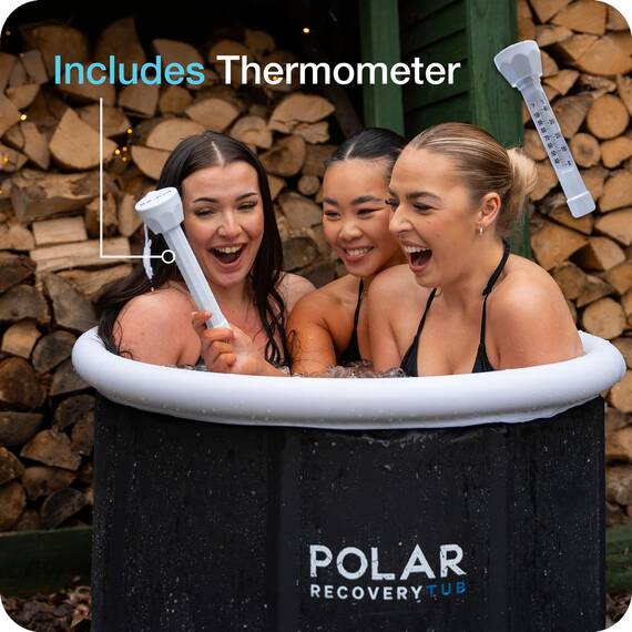 Polar Regenerationsbadewanne mit Thermometer / Eisbad 370L Tragbares Eisbad für Kaltwassertherapie Training / Eiswanne für Athleten - Erwachsene Spa für Eisbäder u