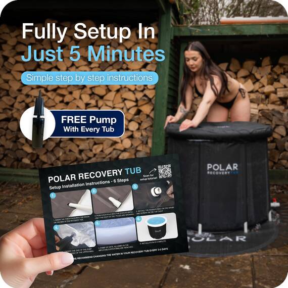 Polar Regenerationsbadewanne mit Thermometer / Eisbad 370L Tragbares Eisbad für Kaltwassertherapie Training / Eiswanne für Athleten - Erwachsene Spa für Eisbäder u