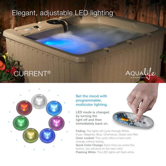 Aqualife by Strong Spas Spa für 3 bis 4 Personen mit Edelstahlheizung und Düsen