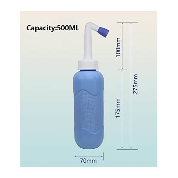 Tragbarer Bidet-Sprayer, Reise-Bidet-Flasche für persönliche Hygiene, Handgerät, Bidet-Spray ohne Druckluft, Flasche mit Wischer, 500 ml