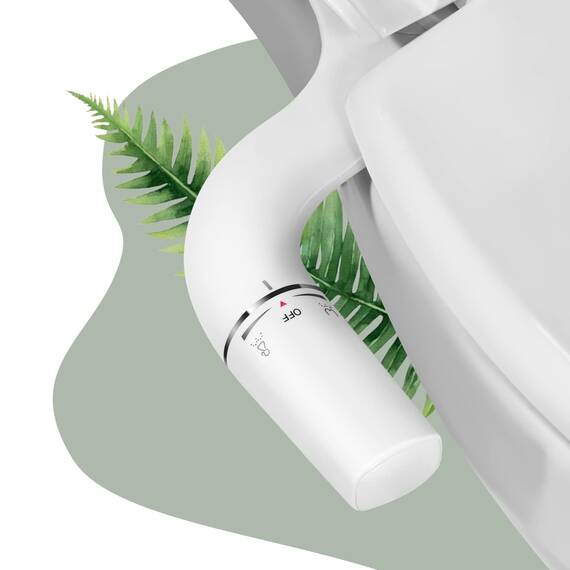 SAMODRA Bidet, Nicht Elektrisch Bidet Einsatz für Toilette mit Doppeldüse, regulierbarer Wasserdruck, Kaltwasser-Bidetaufsatz
