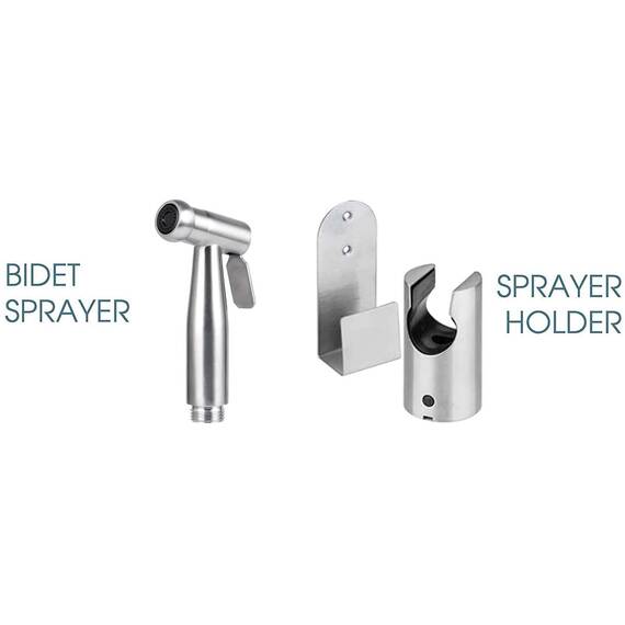 Bidet Handbrause，Sprühgerät Toilettensprühgerät/handgehaltenes Edelstahlsprühgerät mit Haken, für persönliche Hygiene und Bettpfannen-WC-Sprühgerät