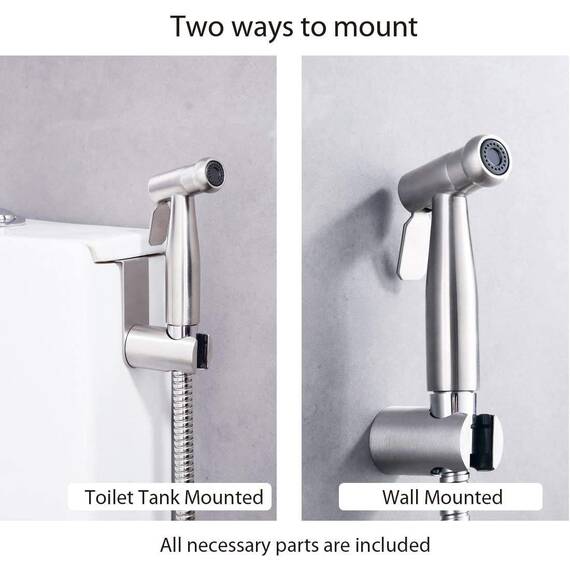Bidet Handbrause，Sprühgerät Toilettensprühgerät/handgehaltenes Edelstahlsprühgerät mit Haken, für persönliche Hygiene und Bettpfannen-WC-Sprühgerät