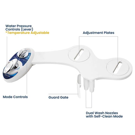 Luxe Bidet BidetNeo320s Aufsatz Bidet, blau, 13.5 x 7 x 3 inches