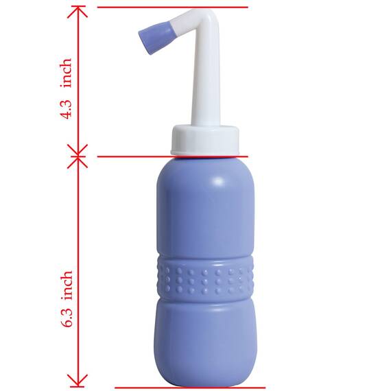 Tragbarer Bidet-Sprayer, Reise-Bidet-Flasche für persönliche Hygiene, Handgerät, Bidet-Spray ohne Druckluft, Flasche mit Wischer, 450 ml