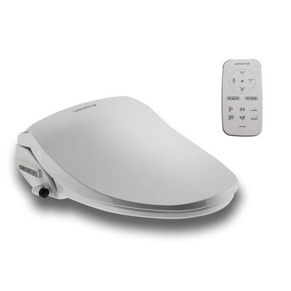 LEEVENTUS Japanische Toilette – J850R Standard Version, Dusch-WC-Aufsatz mit tankloser Durchlauferhitzer-Technologie, mit Memoryfunktion, Sitzheizung, Fernbedienung, LED-Nachtlicht, Geruchsabsaugung