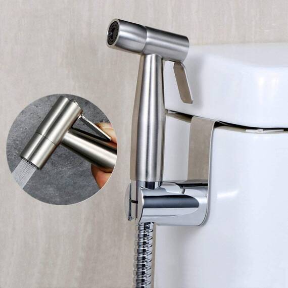 WEIDMAX Bidet-Handbrause,Hohe Powered Hand gehalten Bidet Sprayer Premium Edelstahl gebürstet Sprayer Bidet Wasserspar-Duschkopf
