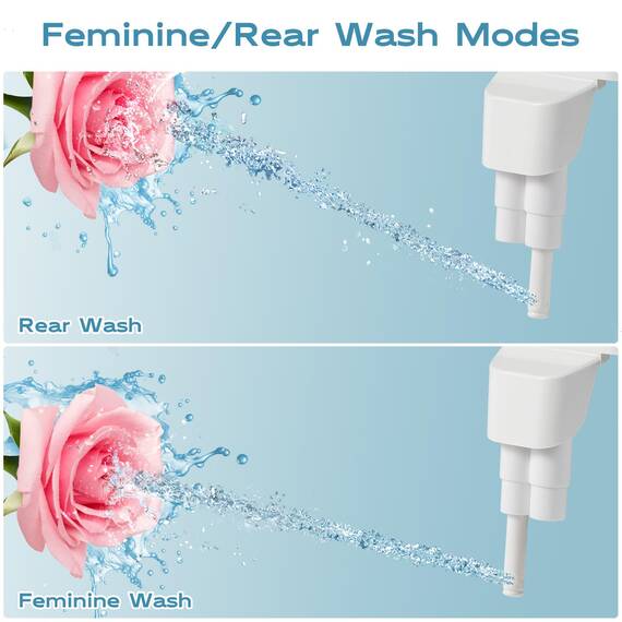 Shineforu Ultraflacher Bidet-Aufsatz für Toiletten mit zwei Betriebsmodi, Bidet-Toilettenaufsatz mit Druckregler (für Damen/Hintern), einfach zu installieren, nicht elektrisch