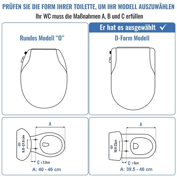 dumald WC mit Bidet Funktion - Bidet Aufsatz Für Toilette Taharet Muslugu - Japanische Toilette - Toilette mit Bidet Funktion - WC mit Duschfunktion Bidet Toilet Seat