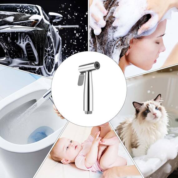 WEIDMAX Bidet-Handbrause,Hohe Powered Hand gehalten Bidet Sprayer Premium Edelstahl gebürstet Sprayer Bidet Wasserspar-Duschkopf