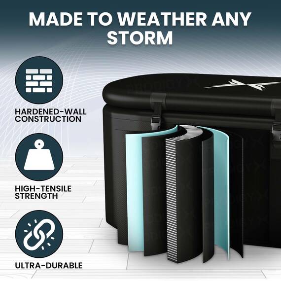 Eisbadewanne für Sportler XL - Wasserkühler kompatibel - Cold Plunge - Outdoor, tragbar, aufblasbar - Prodigy X RecoveryPRO