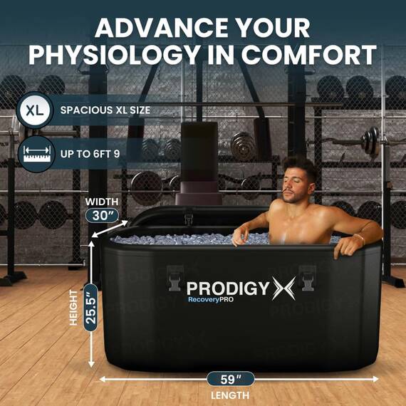Eisbadewanne für Sportler XL - Wasserkühler kompatibel - Cold Plunge - Outdoor, tragbar, aufblasbar - Prodigy X RecoveryPRO