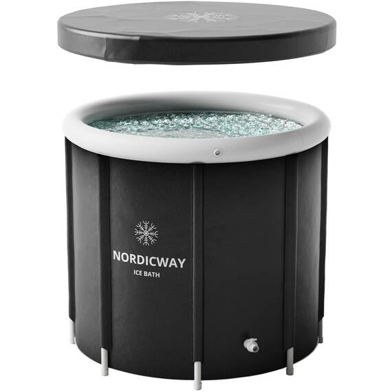 Eisbadewanne - Eisbadewanne für Sportler - Einfach zu bedienende tragbare Badewanne - Langlebig & auslaufsicher Kaltwasserwanne - Kaltwasserwanne Outdoor - Ergonomisches Design - 80 x 75 cm - 350 L
