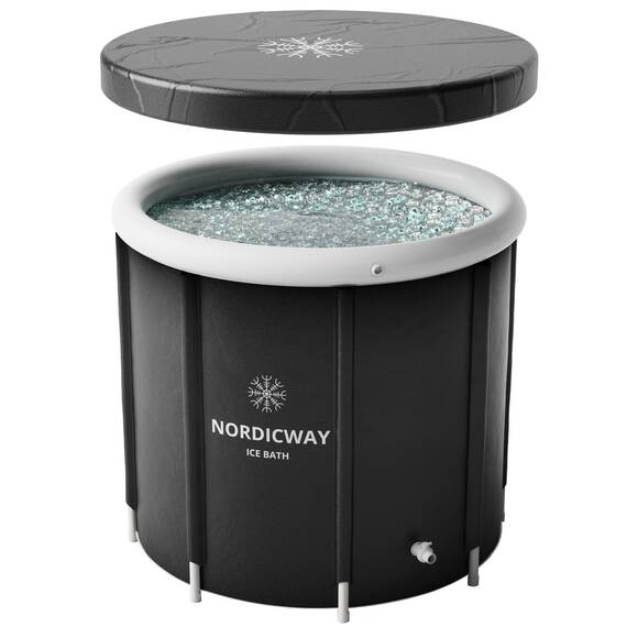 Eisbadewanne - Eisbadewanne für Sportler - Einfach zu bedienende tragbare Badewanne - Langlebig & auslaufsicher Kaltwasserwanne - Kaltwasserwanne Outdoor - Ergonomisches Design - 80 x 75 cm - 350 L