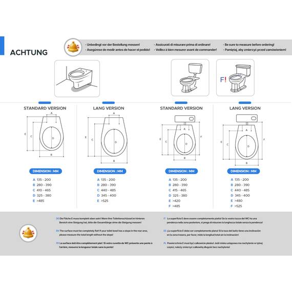 LEEVENTUS Japanische Toilette, J430R, Standard Version - mit Fernbedienung & selbstleerender Wassertank-Technologie, energiesparender Dusch WC Aufsatz - Bidet